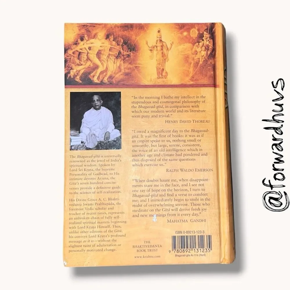 Bhagavad Gita As It Is Hardcover A.C. Bhaktivedanta Swami Prabhupada